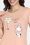 Zivame Knit Cotton Short Set - Almost Apricot — thumbnail 5